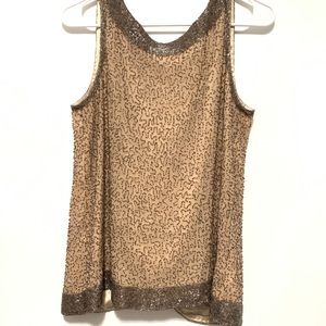 Parker Silk Embellished Beaded Blouse